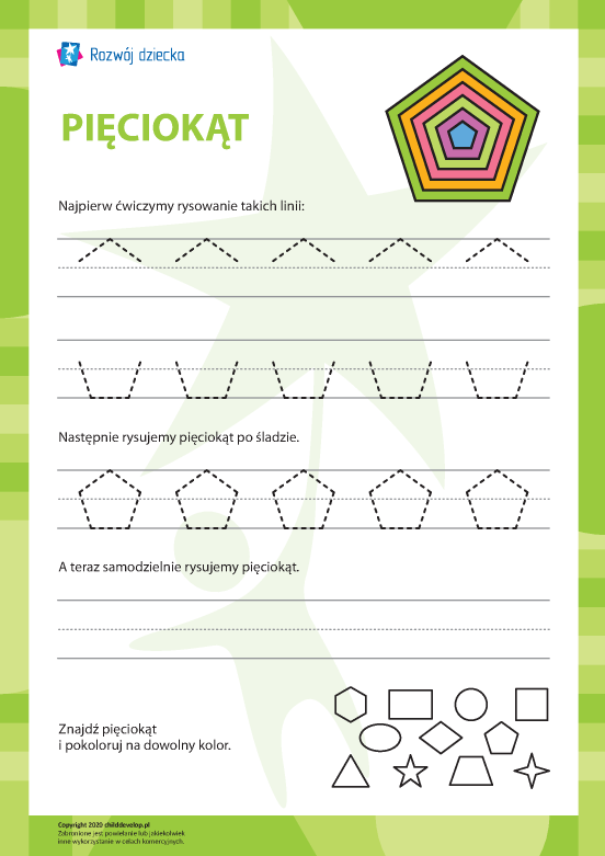 Rysowanie figury „pięciokąt” Rysowanie figury „pięciokąt”