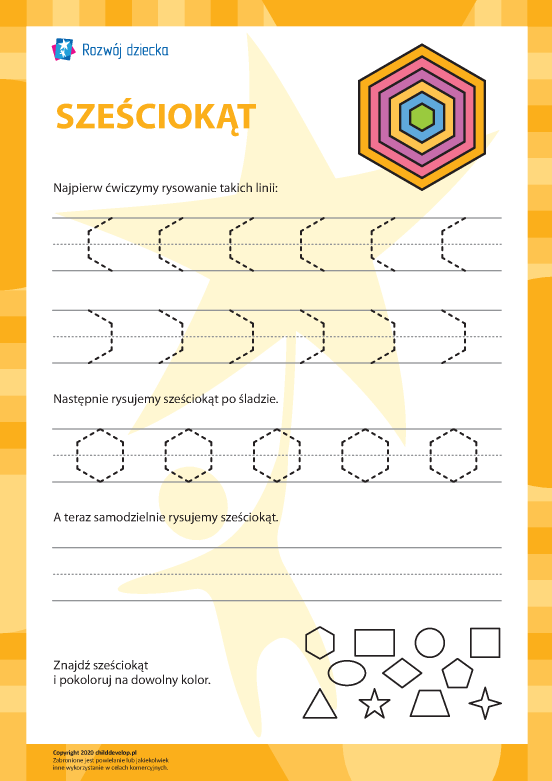 Rysowanie figury „sześciokąt” Rysowanie figury „sześciokąt”