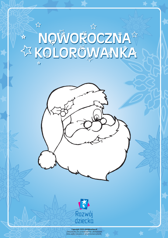 Kolorowanka noworoczna „Liczymy od 1 do 10” Kolorowanka noworoczna „Liczymy od 1 do 10”