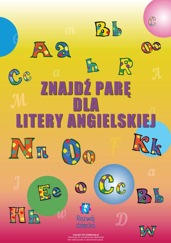 Znajdź parę dla litery (alfabet angielski) Znajdź parę dla litery (alfabet angielski)