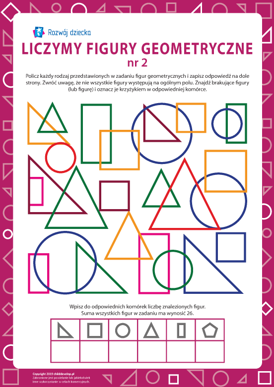 Liczymy figury geometryczne nr 2 Liczymy figury geometryczne nr 2