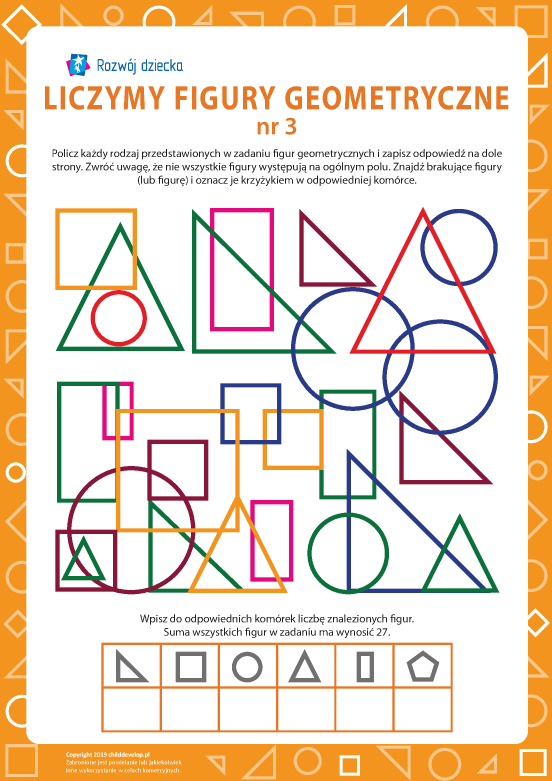 Liczymy figury geometryczne nr 3 Liczymy figury geometryczne nr 3