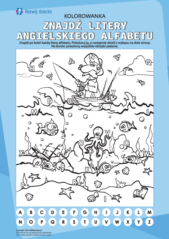 Znajdź litery nr 2 (alfabet angielski) Znajdź litery nr 2 (alfabet angielski)