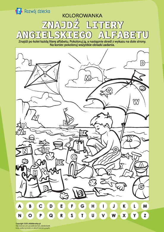 Znajdź litery nr 3 (alfabet angielski) Znajdź litery nr 3 (alfabet angielski)