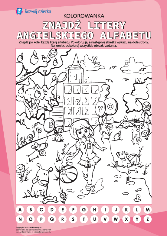 Znajdź litery nr 5 (alfabet angielski) Znajdź litery nr 5 (alfabet angielski)