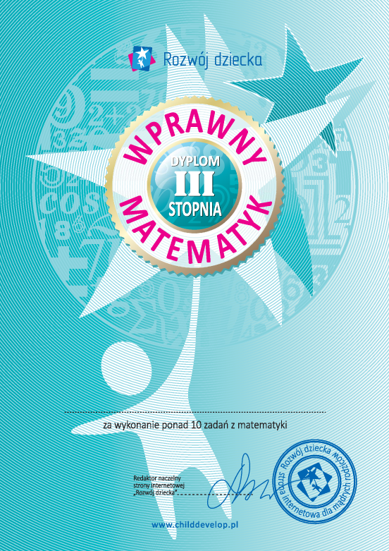 Wprawny matematyk III stopnia Wprawny matematyk III stopnia
