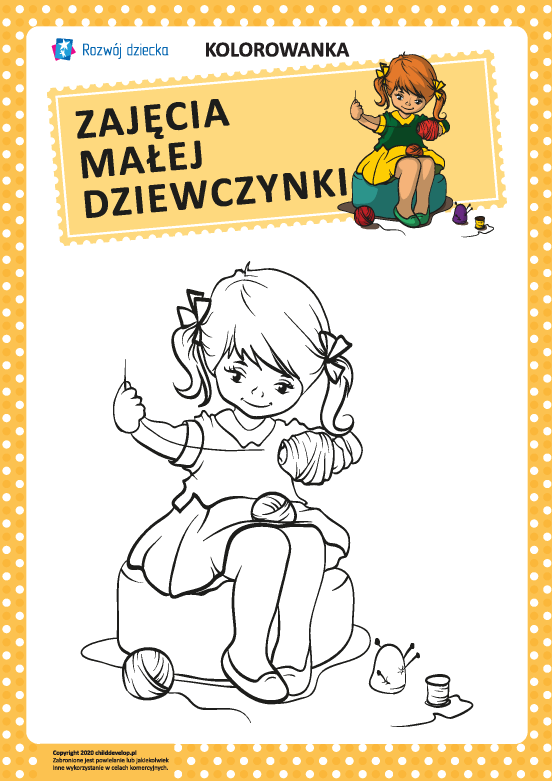 Kolorowanka: fascynacje dziewczynki nr 2 Kolorowanka: fascynacje dziewczynki nr 2