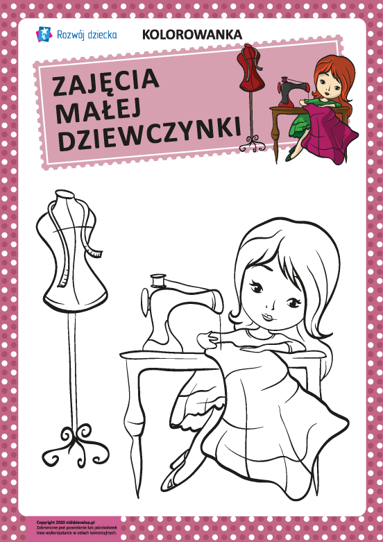 Kolorowanka: fascynacje dziewczynki nr 4 Kolorowanka: fascynacje dziewczynki nr 4