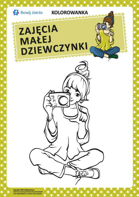 Kolorowanka: fascynacje dziewczynki nr 10 Kolorowanka: fascynacje dziewczynki nr 10
