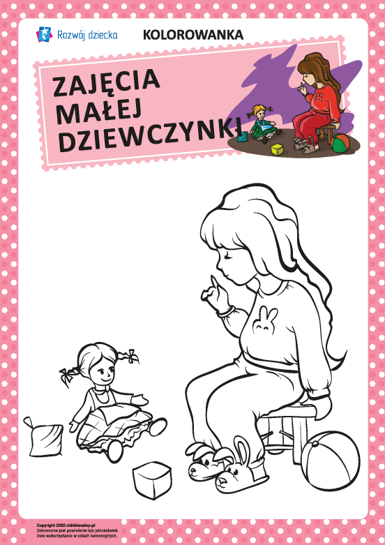 Kolorowanka: fascynacje dziewczynki nr 11 Kolorowanka: fascynacje dziewczynki nr 11