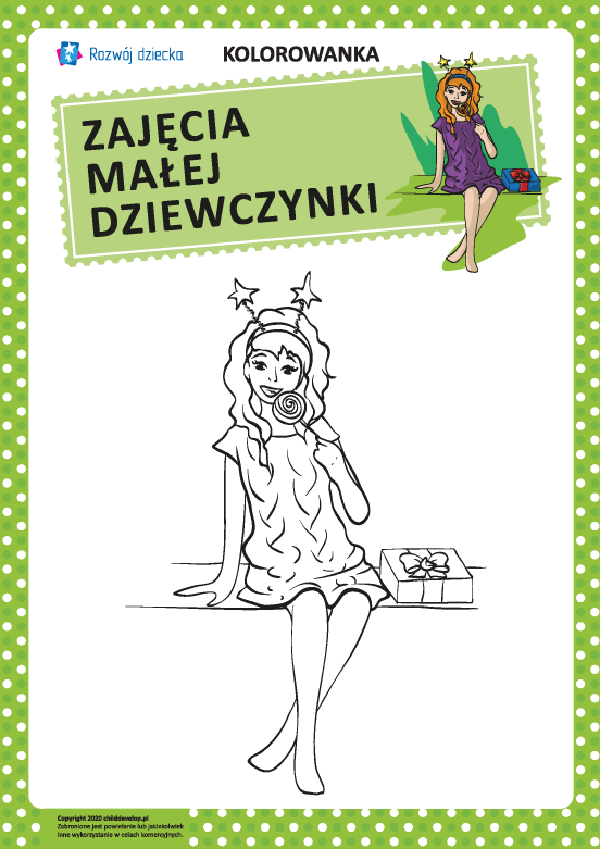 Kolorowanka: fascynacje dziewczynki nr 12 Kolorowanka: fascynacje dziewczynki nr 12