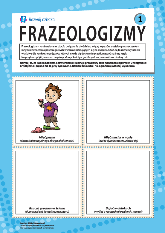Frazeologizmy nr 1 (język polski) Frazeologizmy nr 1 (język polski)