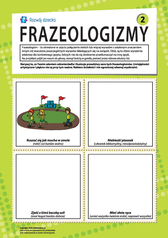 Frazeologizmy nr 2 (język polski) Frazeologizmy nr 2 (język polski)