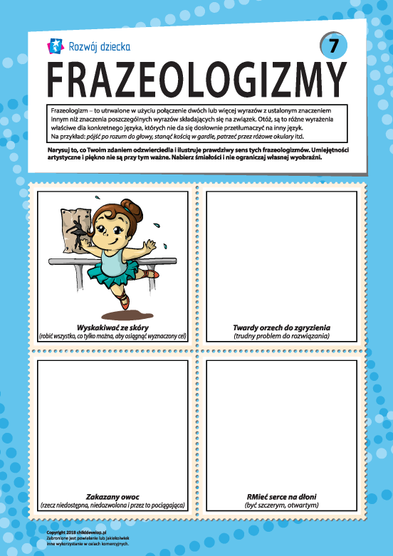 Frazeologizmy nr 7 (język polski) Frazeologizmy nr 7 (język polski)
