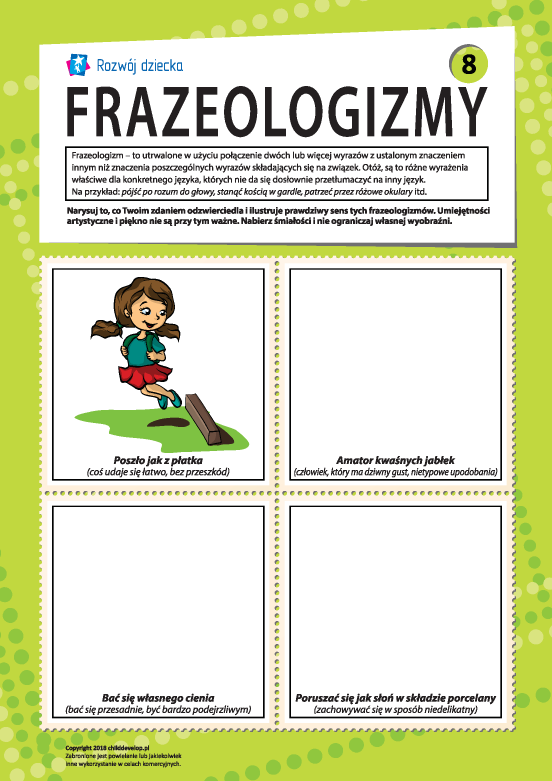 Frazeologizmy nr 8 (język polski) Frazeologizmy nr 8 (język polski)