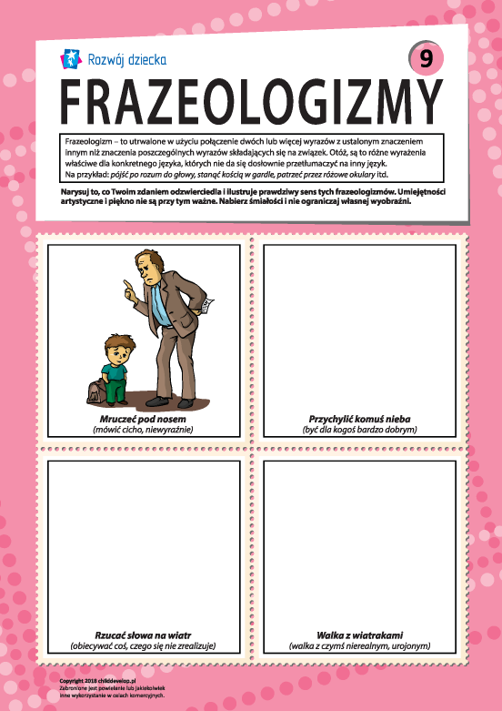 Frazeologizmy nr 9 (język polski) Frazeologizmy nr 9 (język polski)