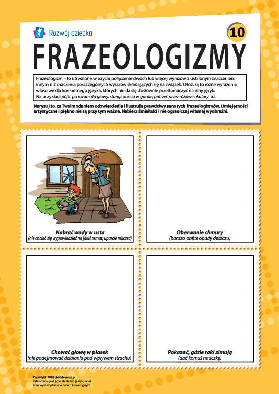 Frazeologizmy nr 10 (język polski) Frazeologizmy nr 10 (język polski)