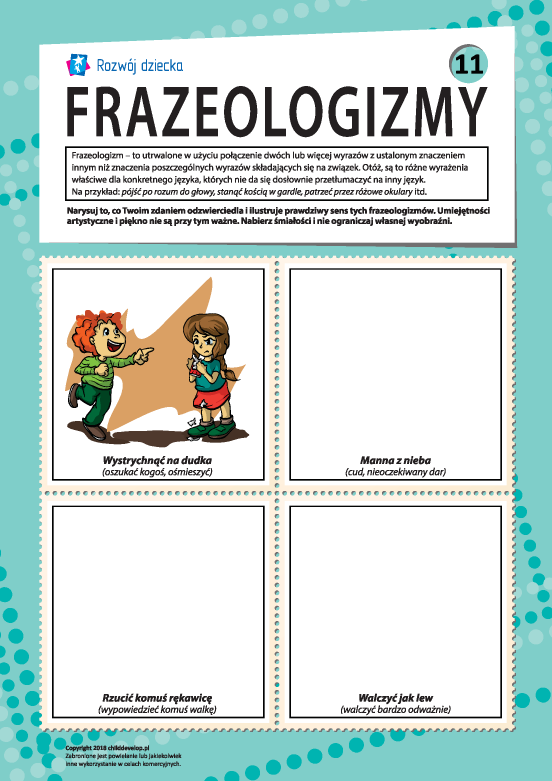 Frazeologizmy nr 11 (język polski) Frazeologizmy nr 11 (język polski)