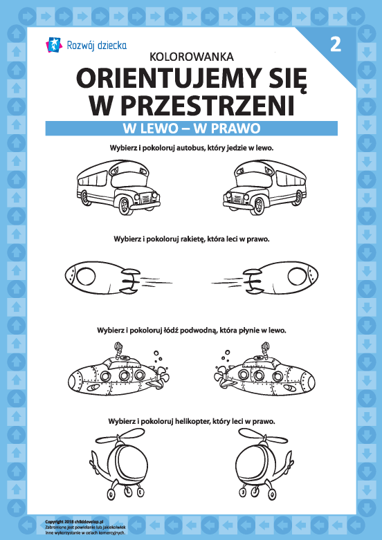 Orientujemy się w przestrzeni nr 2 (w lewo-w prawo) Orientujemy się w przestrzeni nr 2 (w lewo-w prawo)