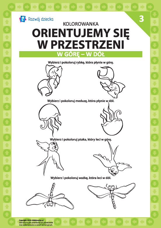Orientujemy się w przestrzeni nr 3 (w górę-w dół) Orientujemy się w przestrzeni nr 3 (w górę-w dół)