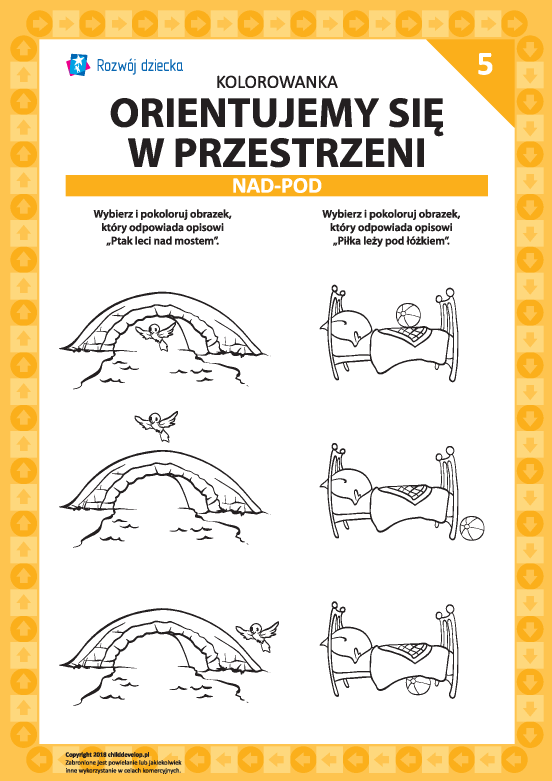 Orientujemy się w przestrzeni nr 5 (nad-pod) Orientujemy się w przestrzeni nr 5 (nad-pod)