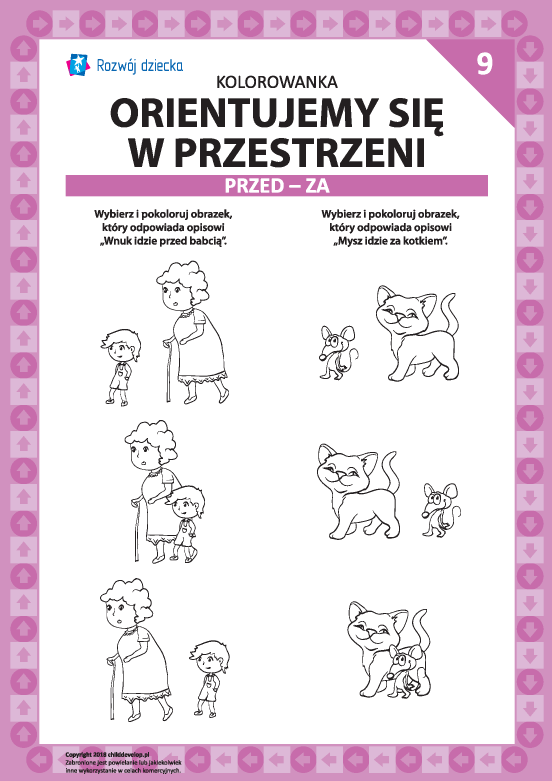 Orientujemy się w przestrzeni nr 9 (przed-za) Orientujemy się w przestrzeni nr 9 (przed-za)