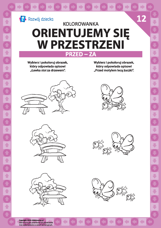 Orientujemy się w przestrzeni nr 12 (przed-za) Orientujemy się w przestrzeni nr 12 (przed-za)