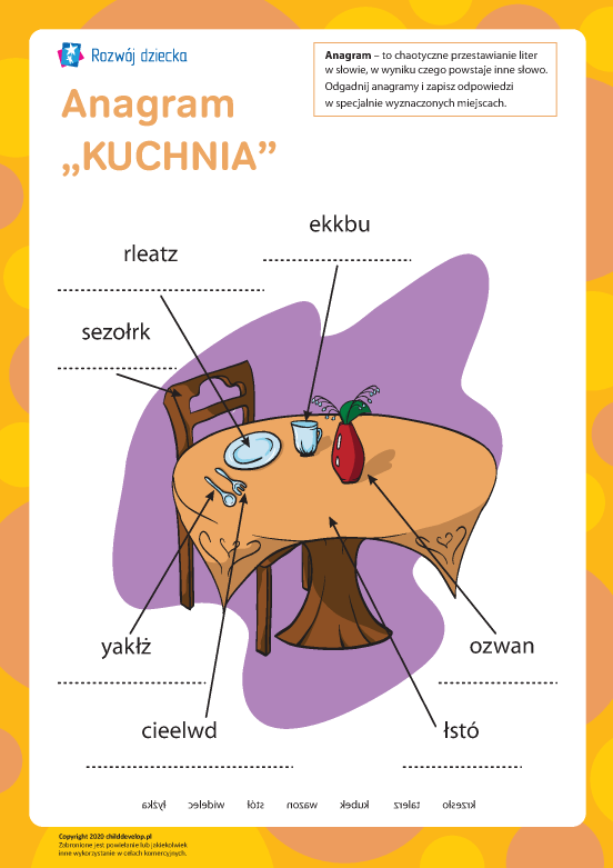 Anagram „Kuchnia” Anagram „Kuchnia”