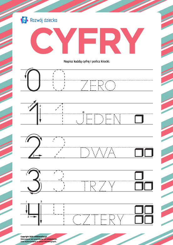 „Cyfry”: ćwiczymy pisanie po śladzie „Cyfry”: ćwiczymy pisanie po śladzie