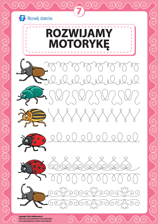 Rozwijamy umiejętności motoryczne i koordynację nr 7 Rozwijamy umiejętności motoryczne i koordynację nr 7