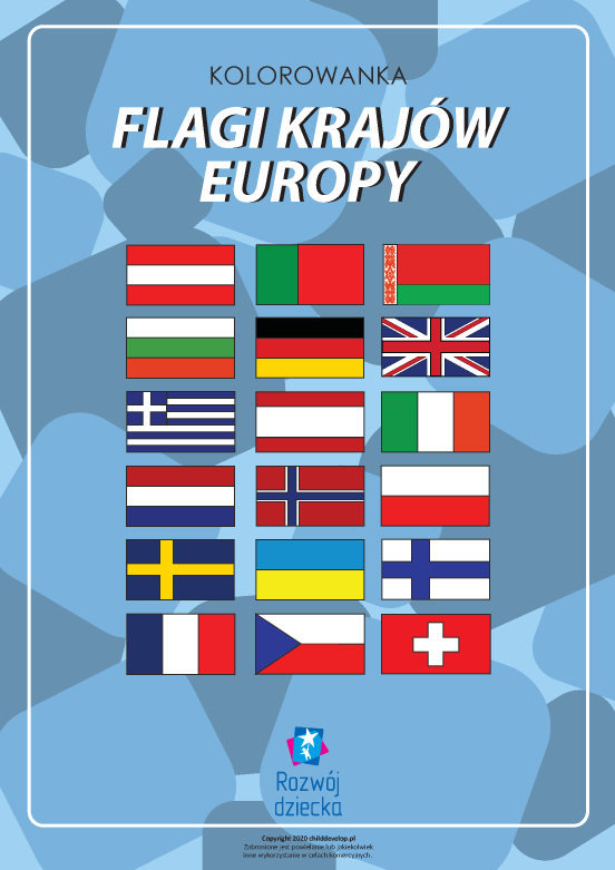 Kolorowanka „Flagi krajów Europy” Kolorowanka „Flagi krajów Europy”