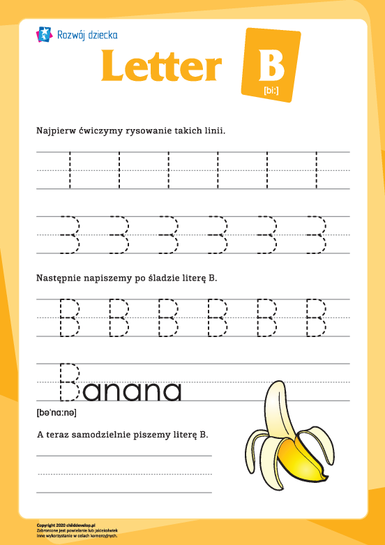 Alfabet angielski: pisanie litery „B” Alfabet angielski: pisanie litery „B”