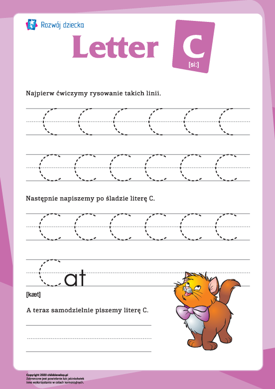 Alfabet angielski: pisanie litery „C” Alfabet angielski: pisanie litery „C”