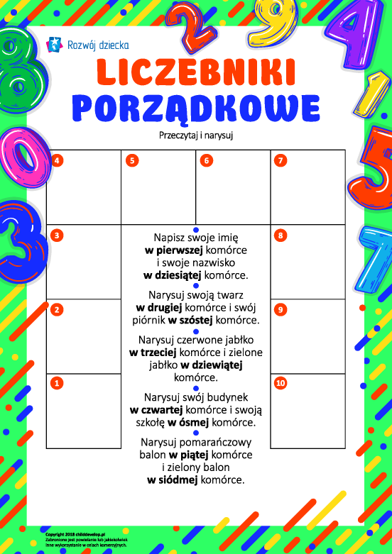 Uczymy się liczebników porządkowych Uczymy się liczebników porządkowych