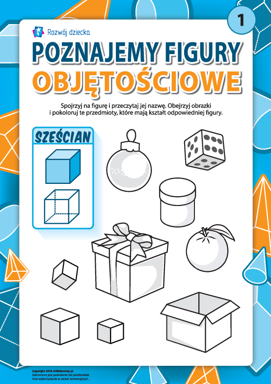 Uczymy się figur objętościowych: sześcian Uczymy się figur objętościowych: sześcian