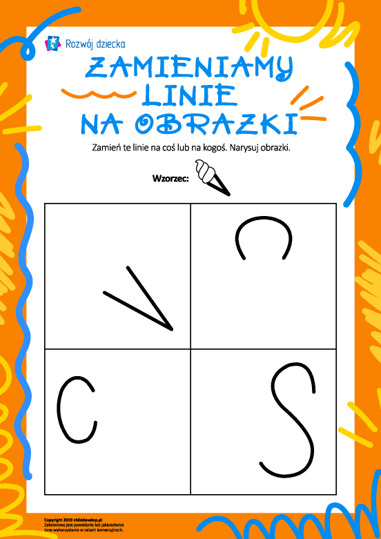 Zamieniamy linie na obrazki i rozwijamy wyobraźnię Zamieniamy linie na obrazki i rozwijamy wyobraźnię
