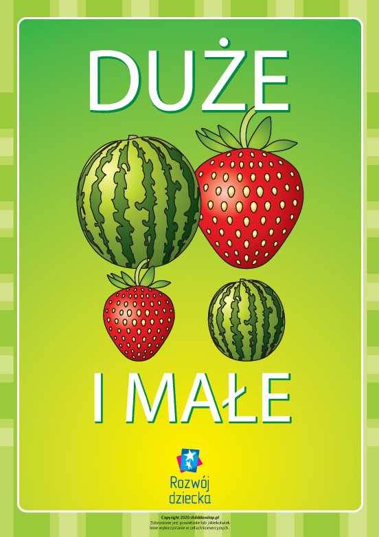 Rozmiary przedmiotów: duże oraz małe Rozmiary przedmiotów: duże oraz małe