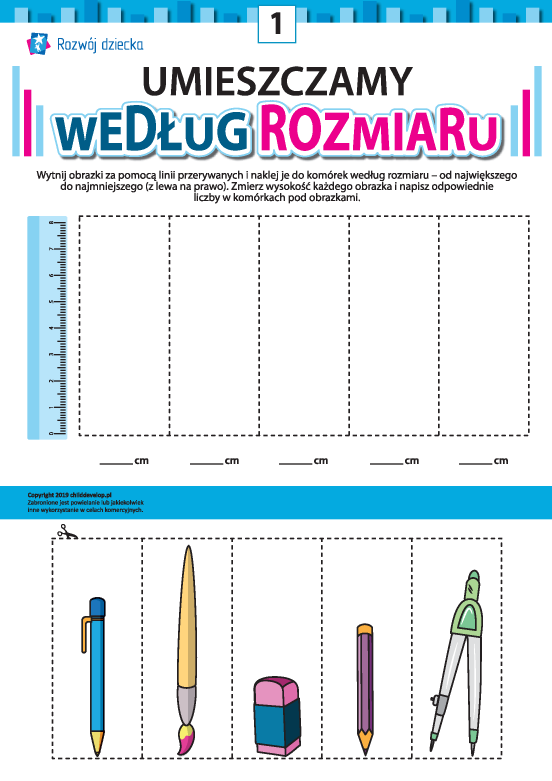 Umieszczamy obrazki według rozmiaru nr 1 Umieszczamy obrazki według rozmiaru nr 1