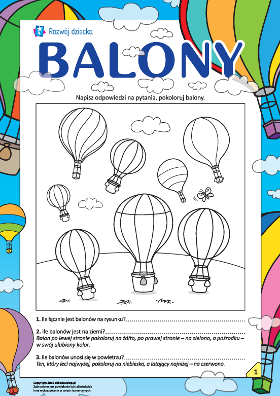 Balony: liczymy, fantazjujemy i rysujemy Balony: liczymy, fantazjujemy i rysujemy