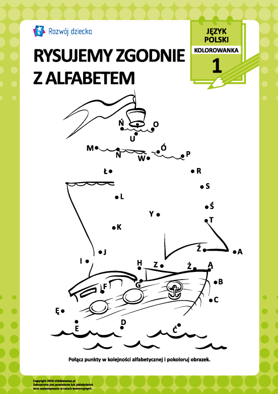 Rysujemy zgodnie z alfabetem nr 1 Rysujemy zgodnie z alfabetem nr 1