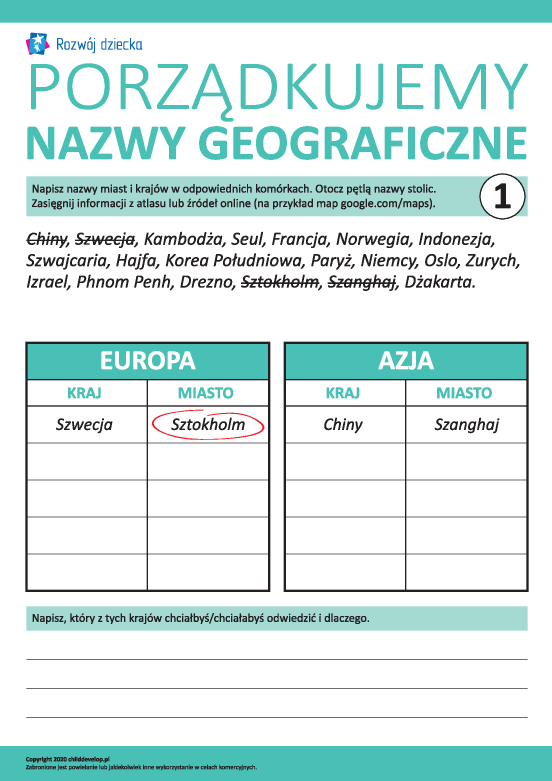 Porządkujemy nazwy geograficzne: Europa i Azja Porządkujemy nazwy geograficzne: Europa i Azja