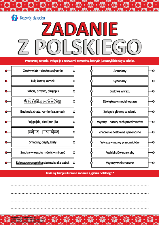 Zadania z polskiego: powtarzamy zdobytą wiedzę Zadania z polskiego: powtarzamy zdobytą wiedzę