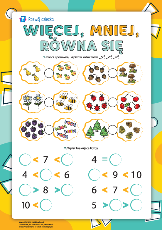 Więcej, mniej, równa się: porównujemy Więcej, mniej, równa się: porównujemy