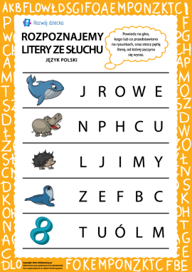 Rozpoznajemy polskie litery ze słuchu nr 2