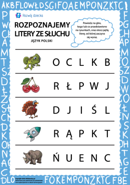 Rozpoznajemy polskie litery ze słuchu nr 3