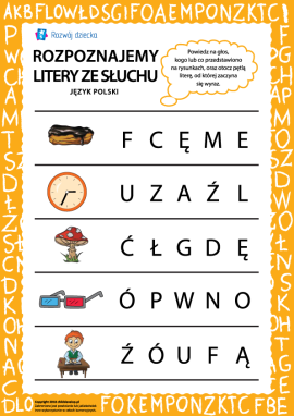 Rozpoznajemy polskie litery ze słuchu nr 4