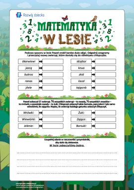 Matematyka w lesie: pracujemy z ułamkami