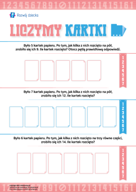 Liczymy kartki: ćwiczymy myślenie