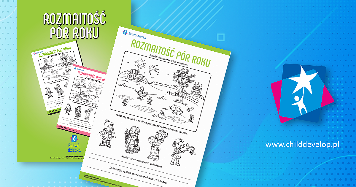 Uczymy się rozmaitości pór roku: wiosna – do druku karty pracy Miesiące
