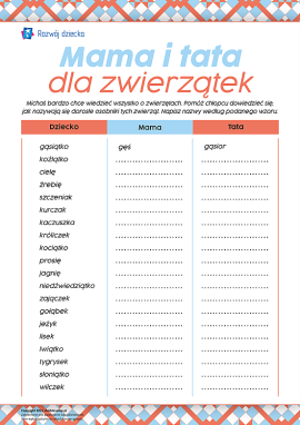 Mama i tata dla zwierzątek
